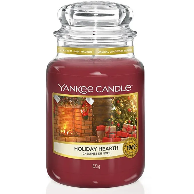 Candela Yankee Candle Giara, Grande Natale colore Rosso