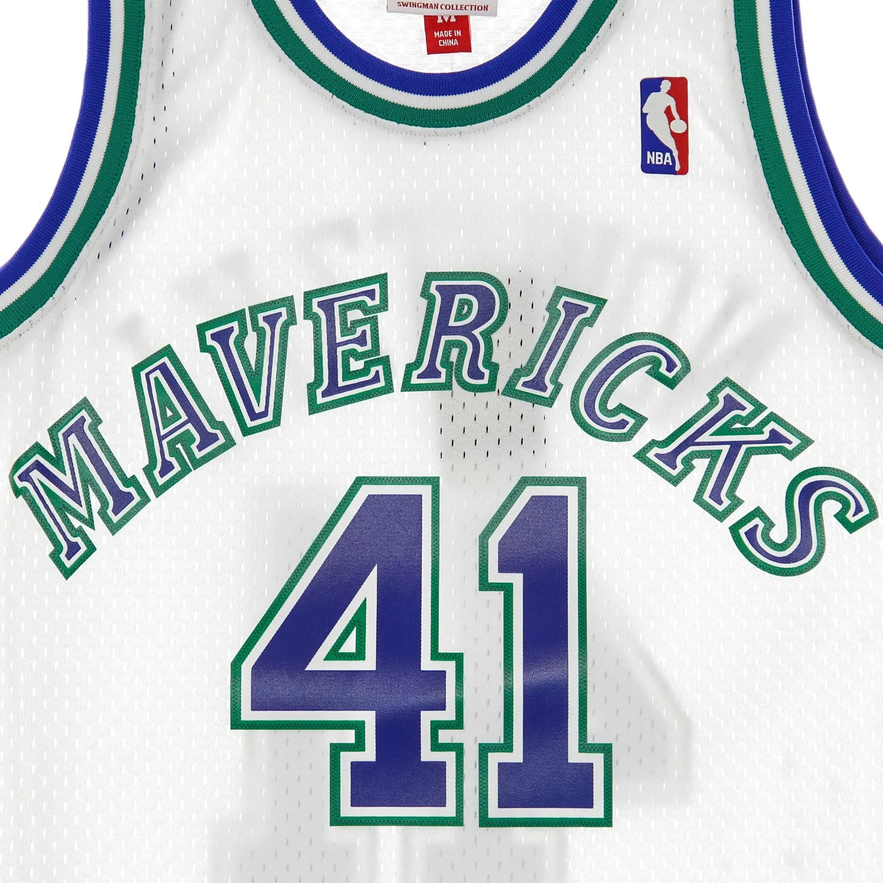 Canotta Basket Uomo Nba Swingman Jersey Hardwood Classics No 41 Dirk Nowitzki 1998-99 Dalmav Home Original Team Colors