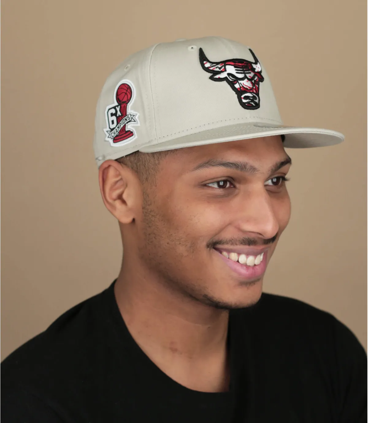 Cappello snapback Bulls beige rossoCappellini Seasonal Infill 9Fifty Bulls stone     