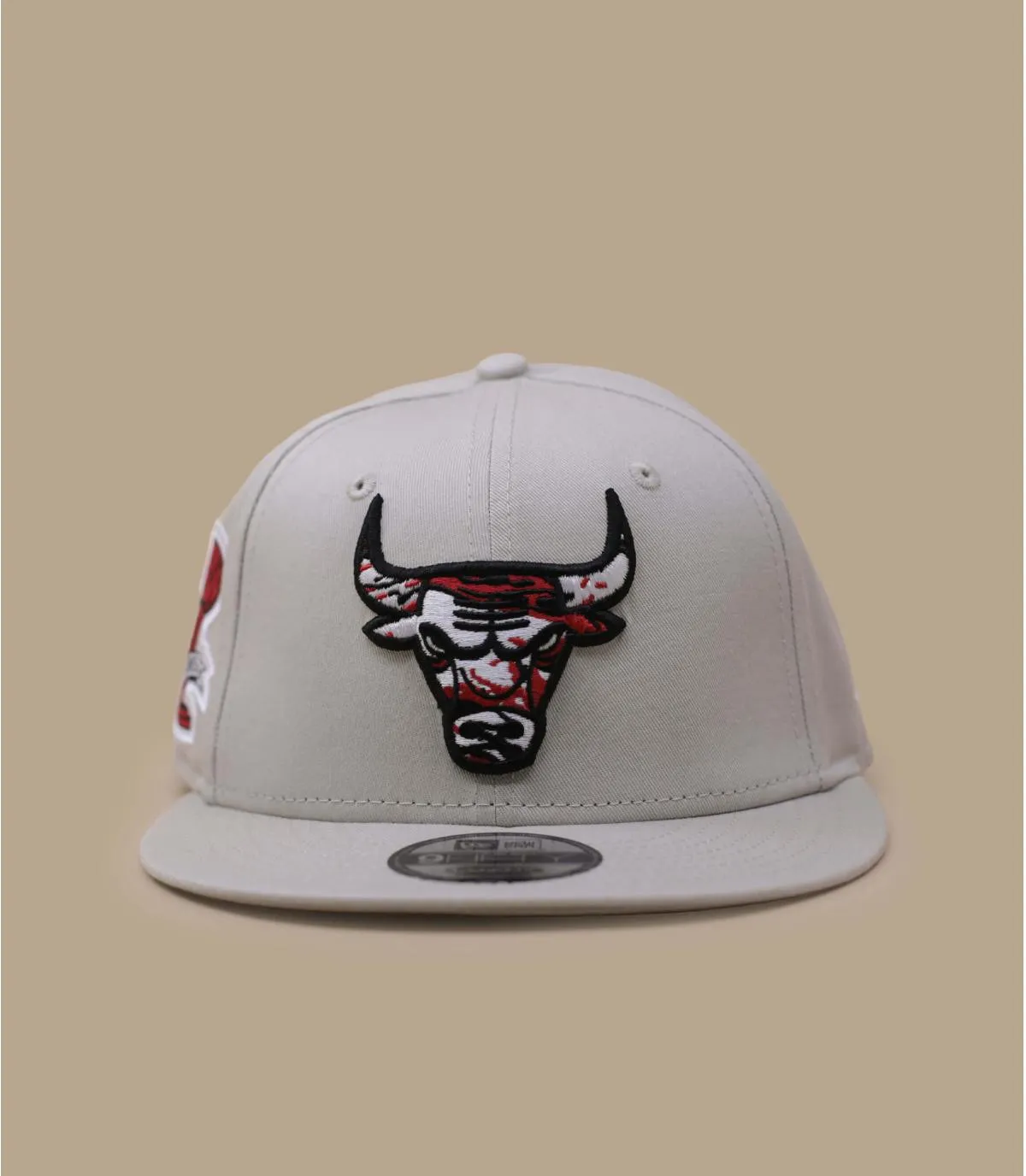 Cappello snapback Bulls beige rossoCappellini Seasonal Infill 9Fifty Bulls stone     