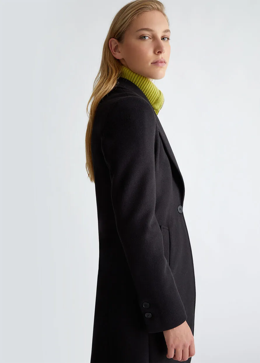 Cappotto Misto Lana Nero Liu Jo