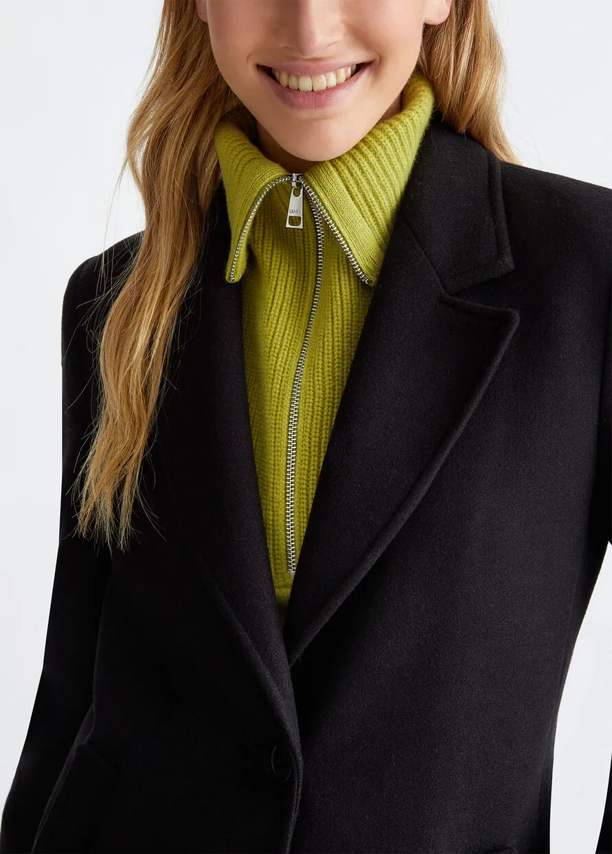 Cappotto Misto Lana Nero Liu Jo