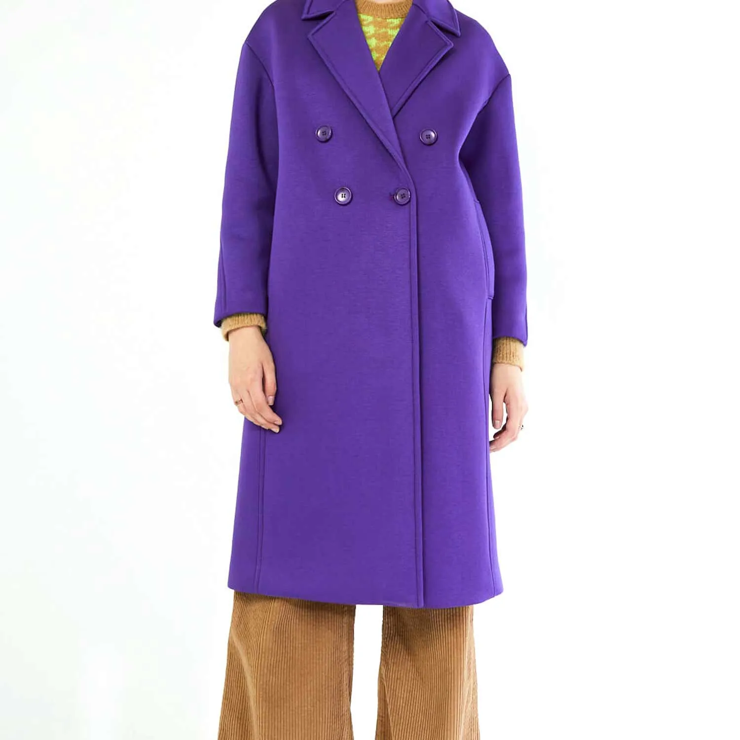 Cappotto Viola Doppiopetto
