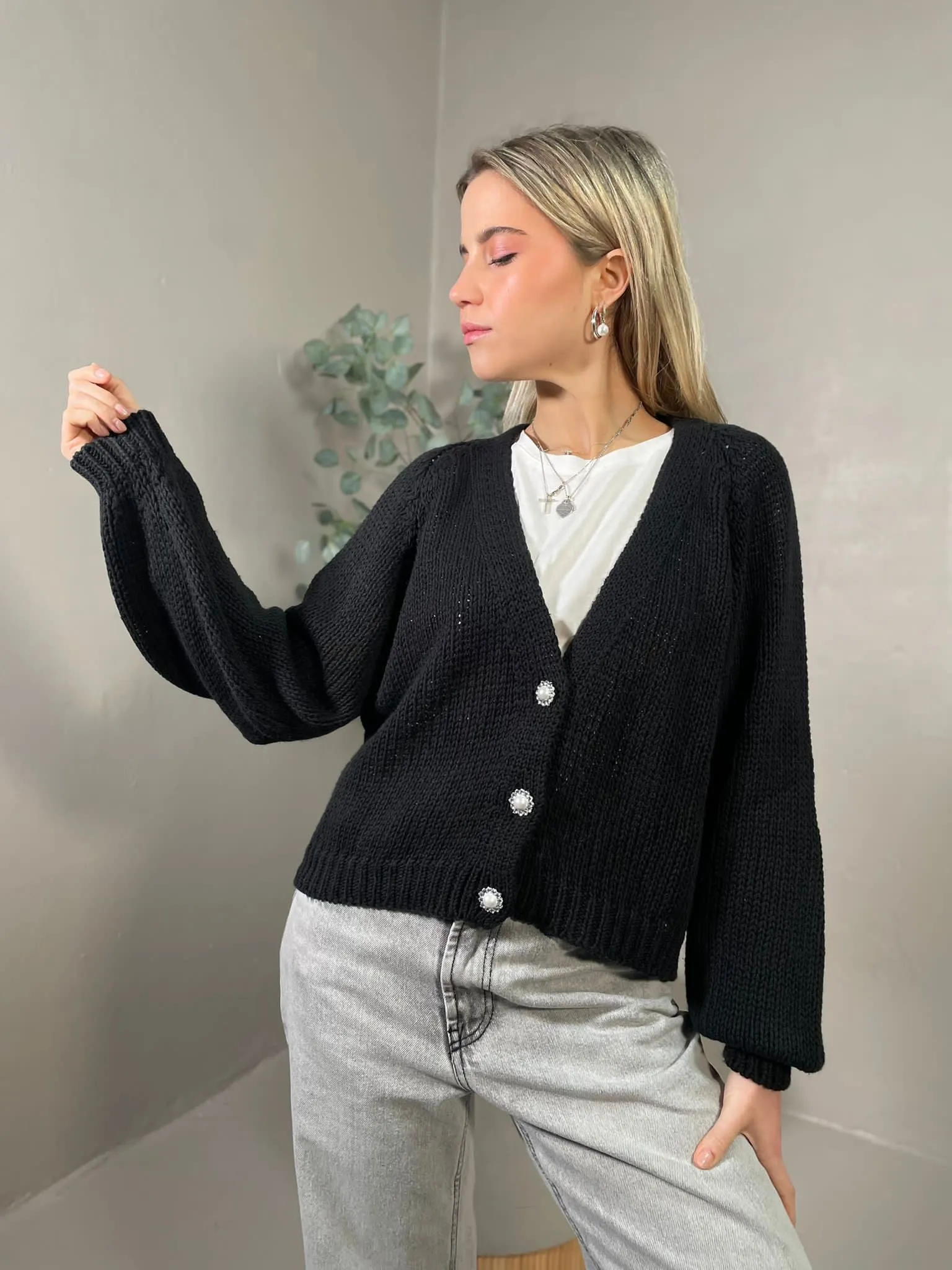 Cardigan Gioiello Nero