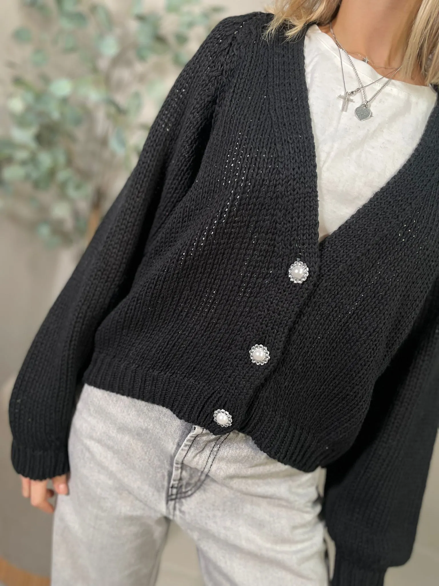 Cardigan Gioiello Nero