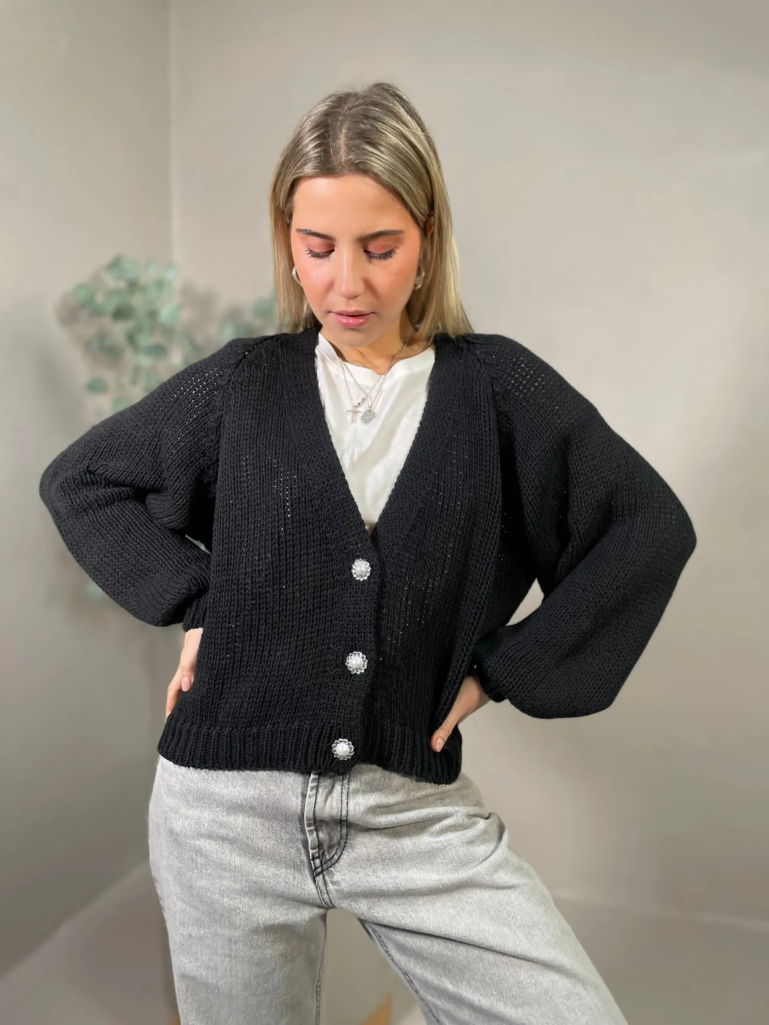 Cardigan Gioiello Nero