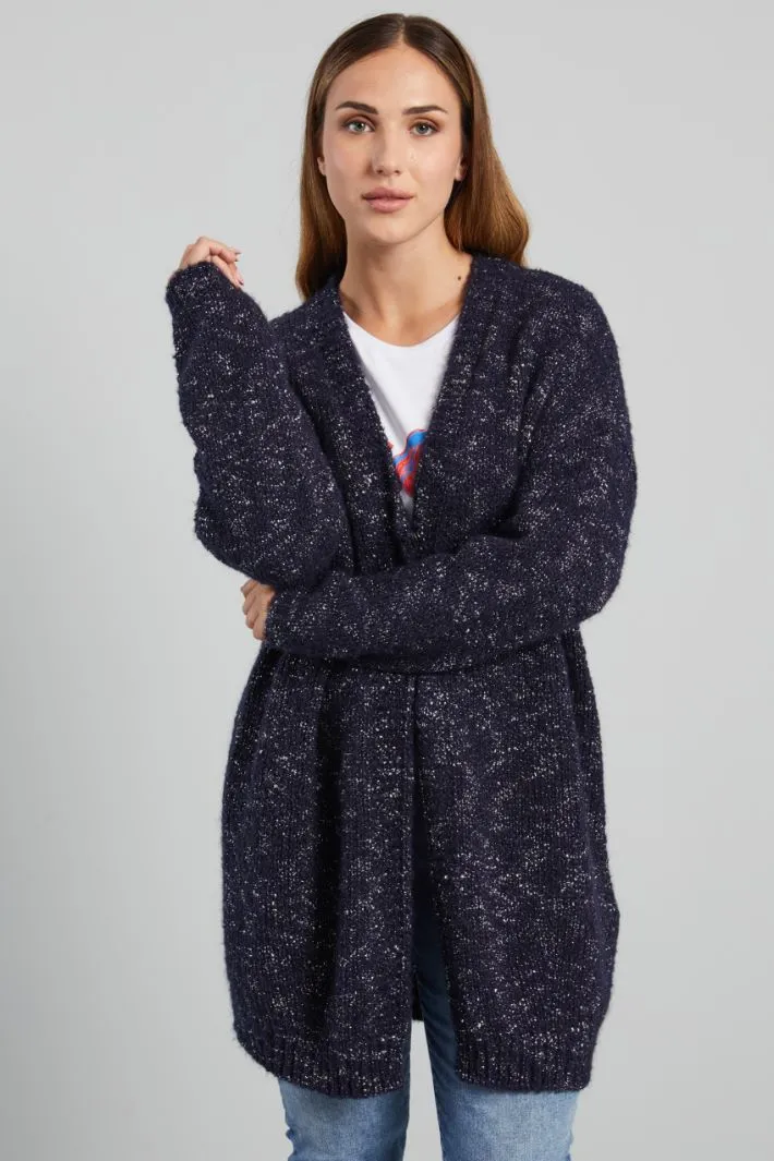Cardigan lungo lamè