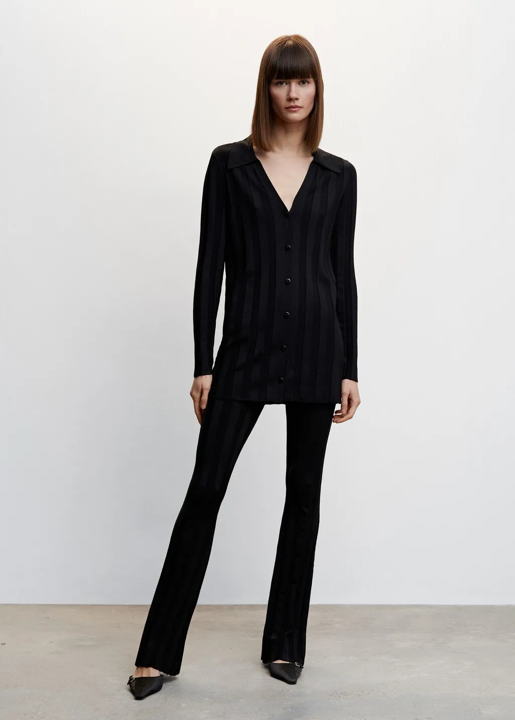 Cardigan maglia lungo