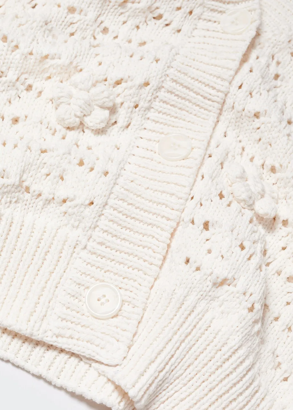 Cardigan maglia traforato