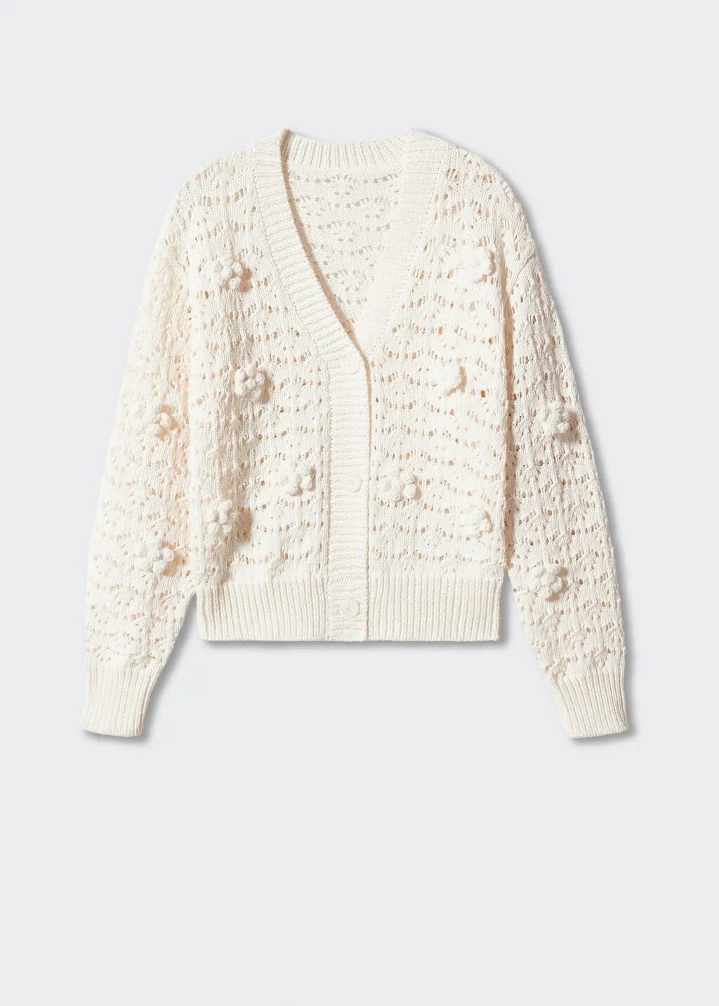 Cardigan maglia traforato