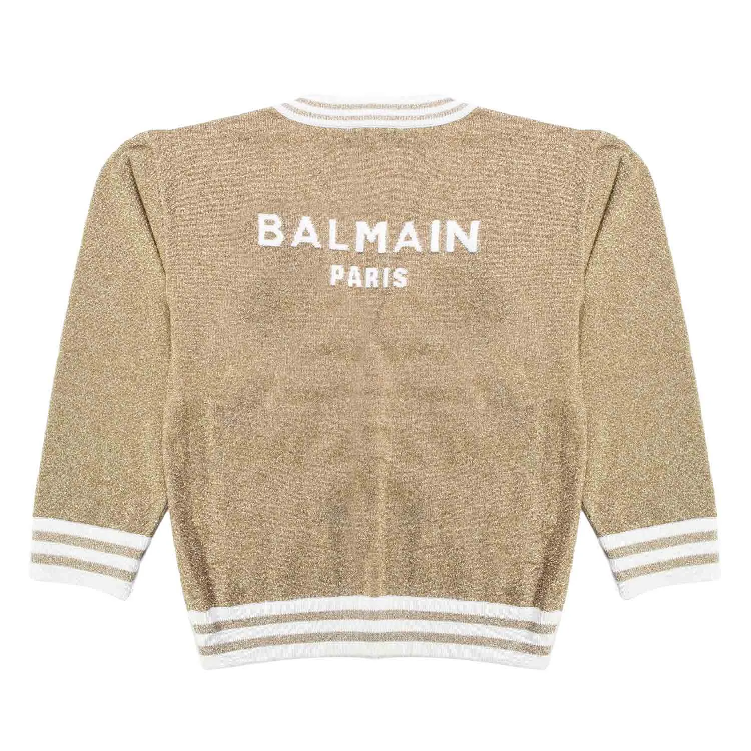 Cardigan Oro E Bianco Bambina Teen
