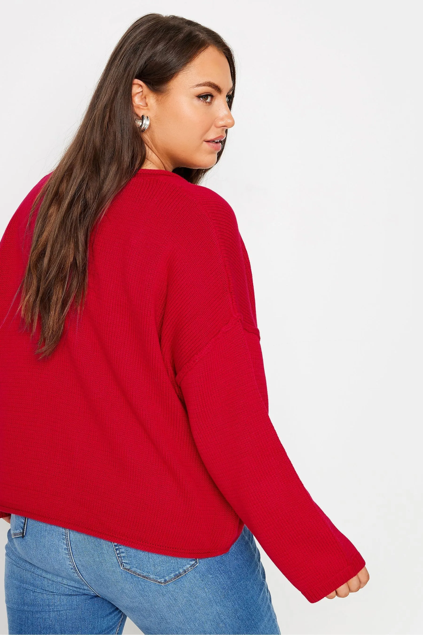 Cardigan Yours Curve con bottone corto passante    