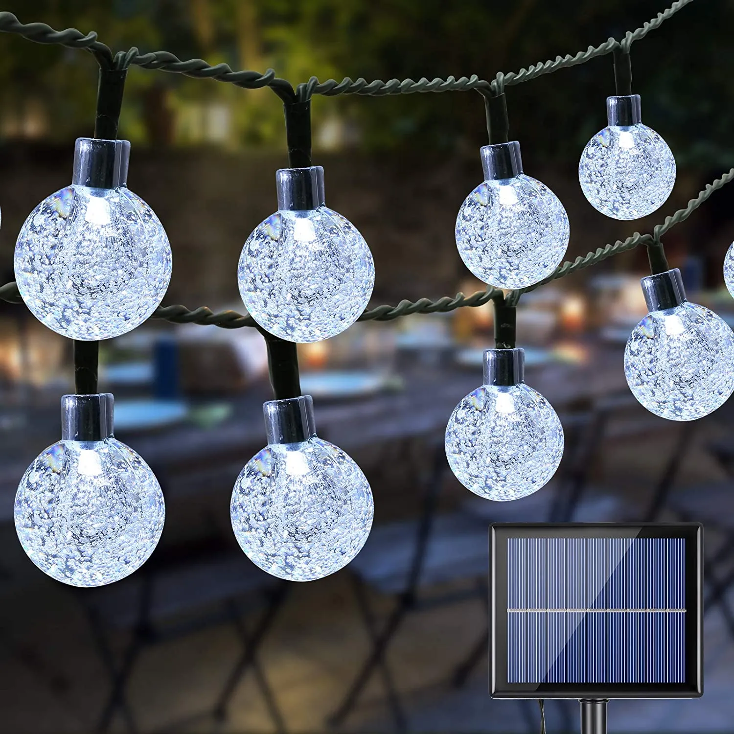 Catena Luminosa Esterno Solare, BrizLabs 20M 100 LED Luce Stringa Solari Cristallo Globo Impermeabile Lucine Led Decorative Inte
