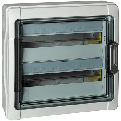 Centralino da parete in polistirene antiurto rinforzato IP65 IDROBOARD 24 moduli DIN (2x12) - BTICINO F107N24D 