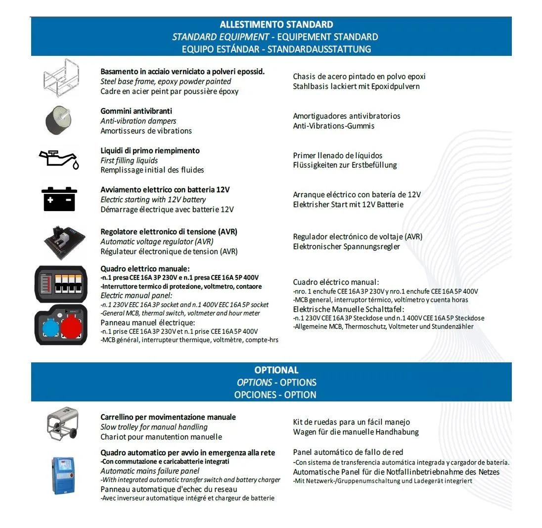 CGM C11000TE Generatore di corrente portatile a benzina 8kW, trifase 400V, con sistema di avviamento elettrico e stabilizzatore 