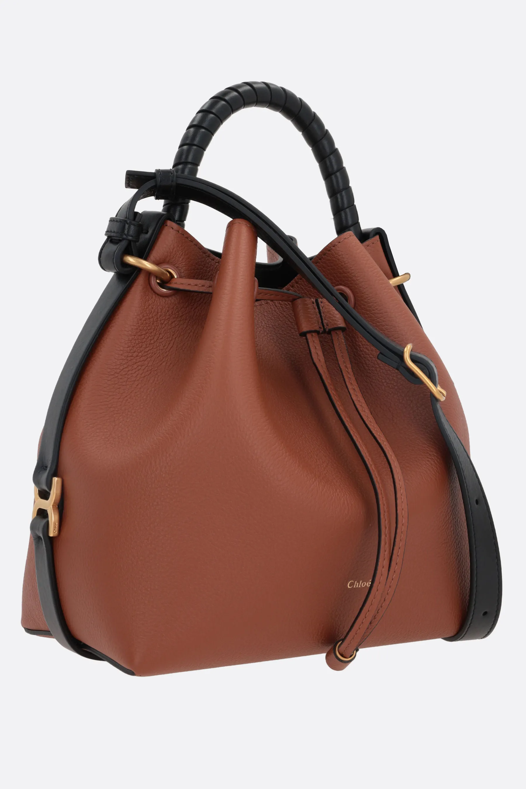 CHLOÉ borsa a secchiello Marcie in pelle martellata