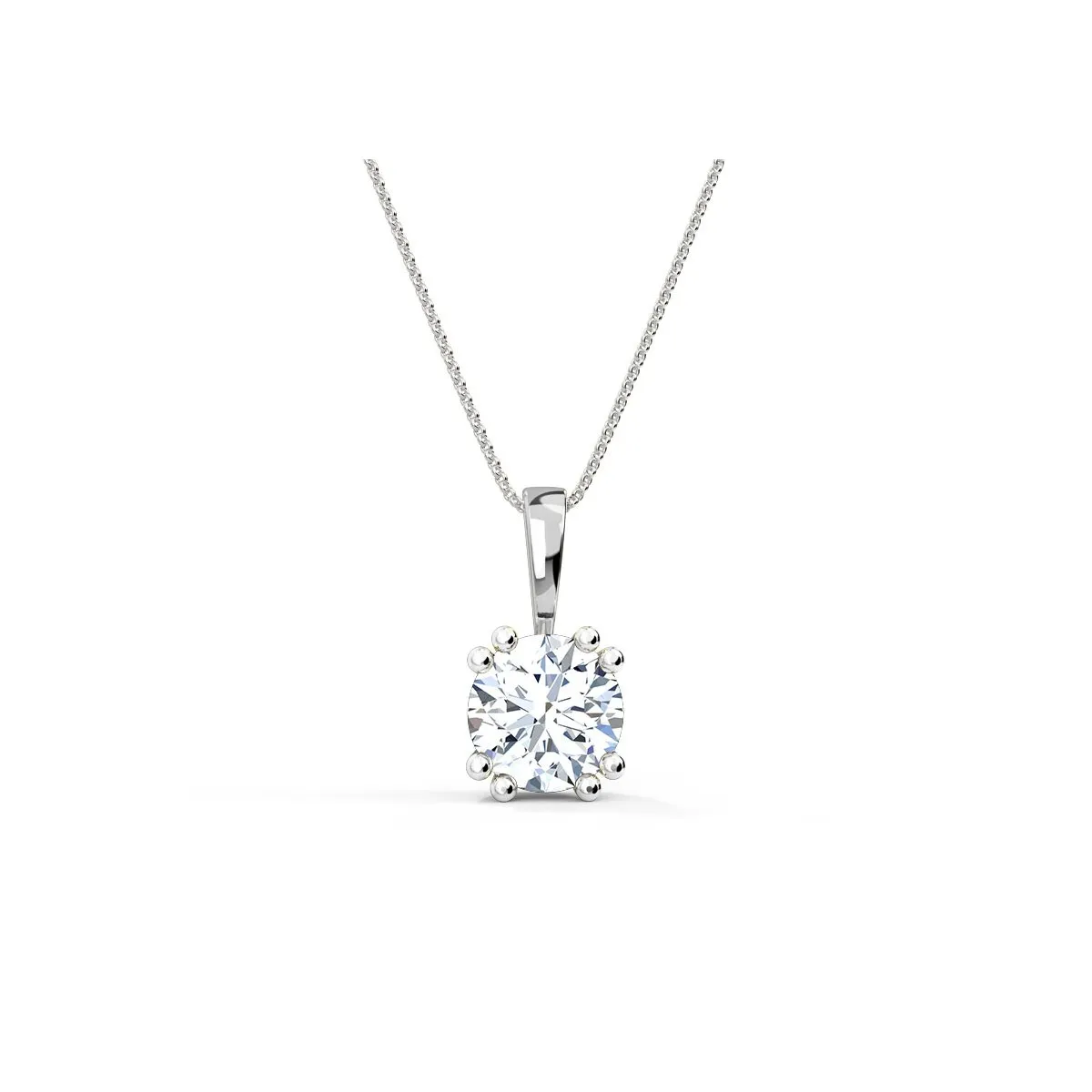 Ciondolo Diamante un carato in oro bianco 18k SG16971