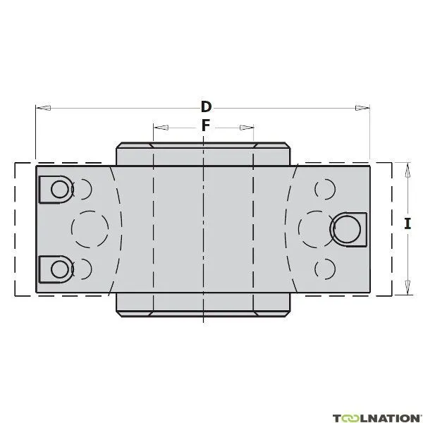 CMT 692.100.35 Testa di taglio senza limitatore di trucioli 100x35x40 mm ALU MEC