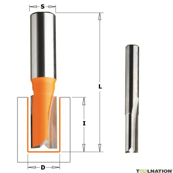 CMT 911.050.11 5 mm Fresa per scanalature con 2 teste di taglio diritte gambo 8 mm