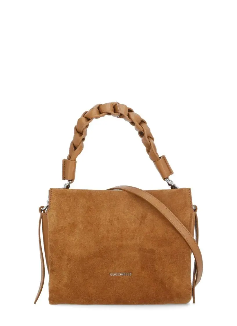 Coccinelle Boheme Suede Shoulder Bag Brown 
