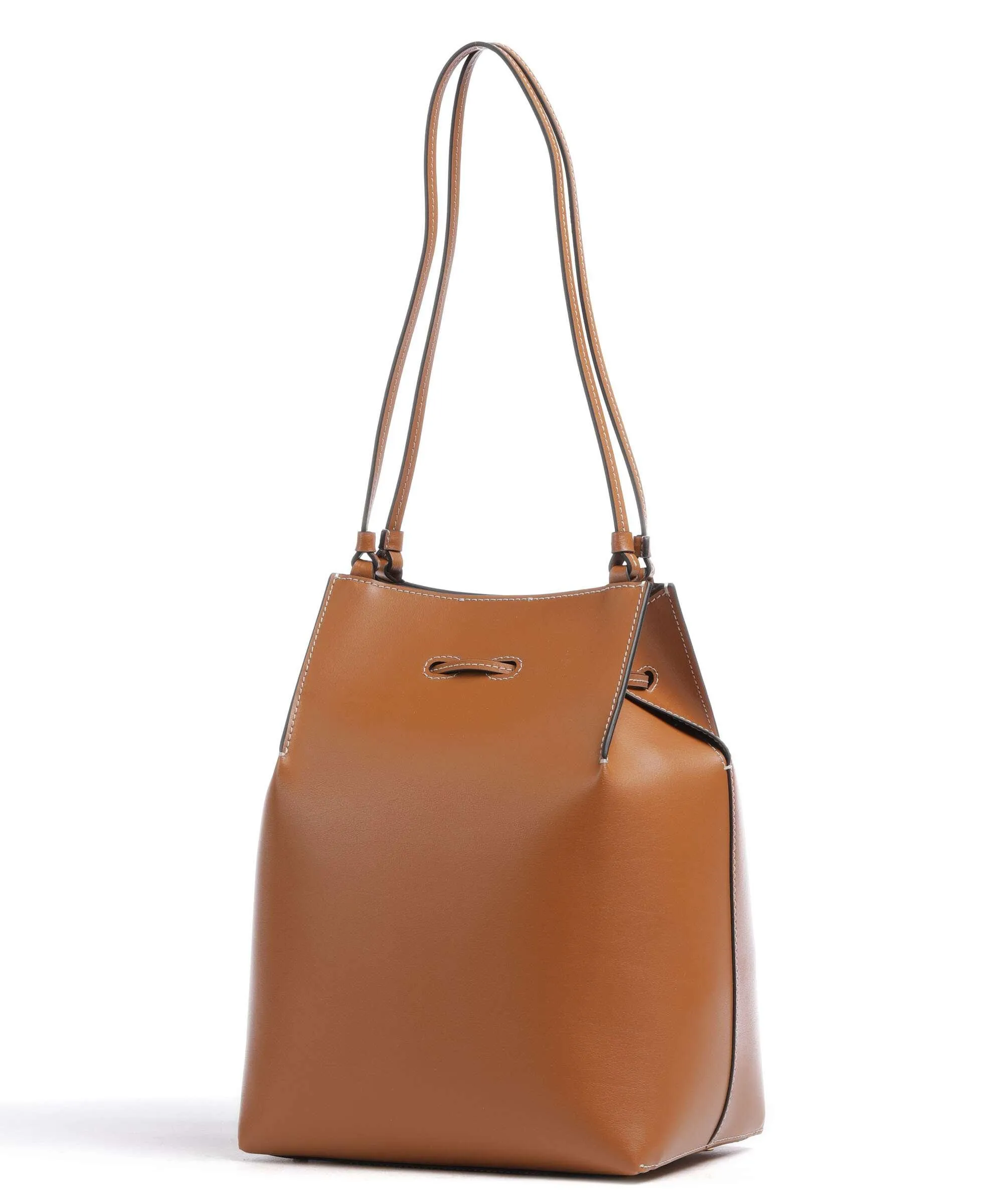  Coccinelle Roundabout Eco Cowhide Borsa a secchiello pelle a grana fine marrone  