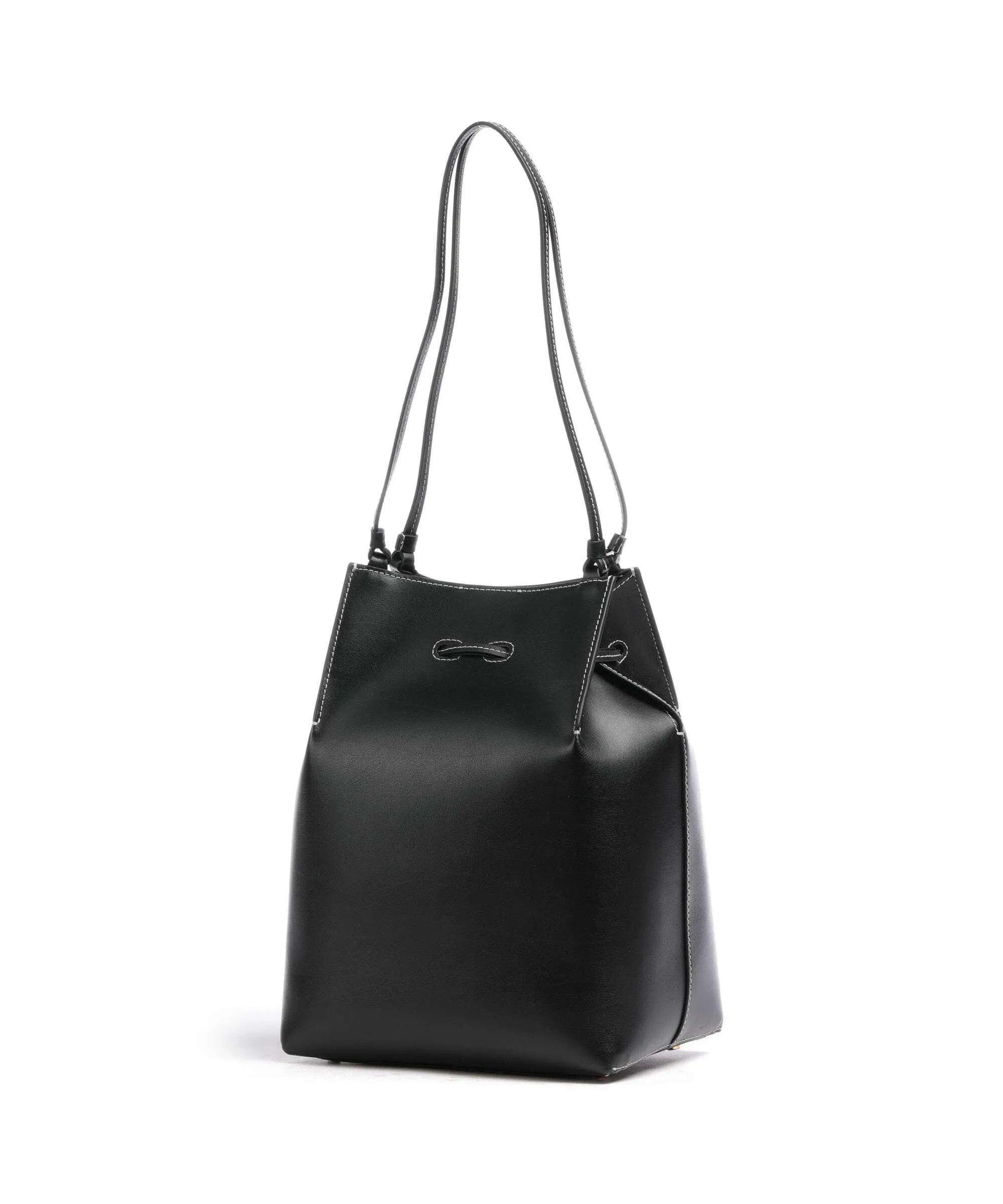 Coccinelle Roundabout Eco Cowhide Borsa a secchiello pelle a grana fine nero  