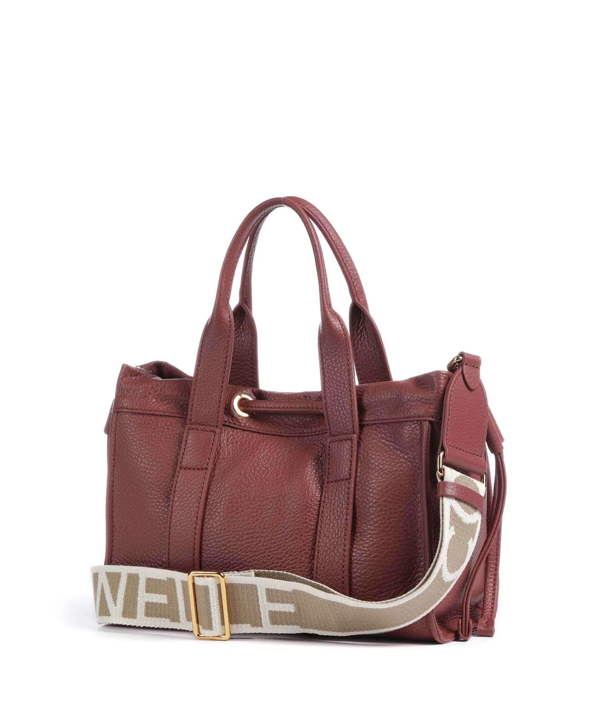  Coccinelle Signature 2Day Borsa a mano pelle granulata marrone  
