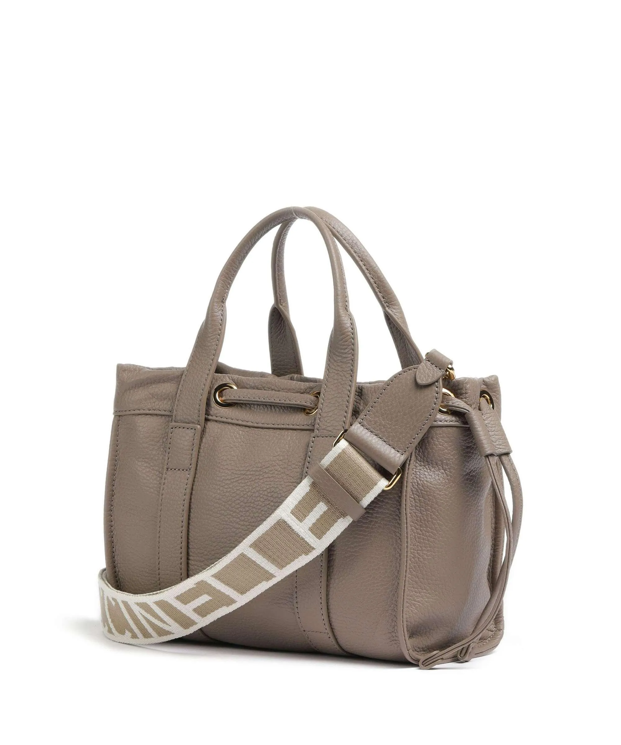  Coccinelle Signature 2Day Borsa a mano pelle granulata taupe  