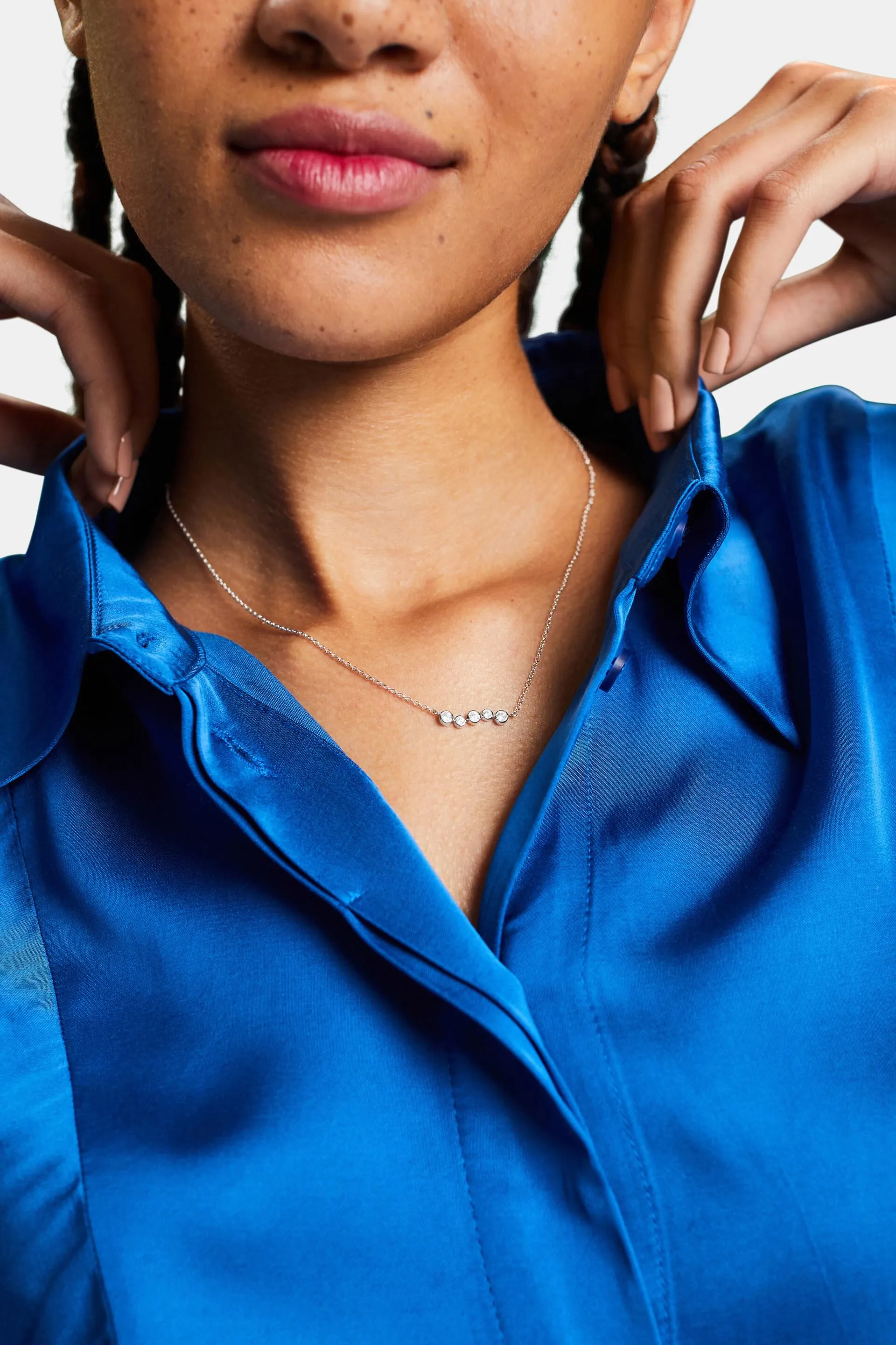 Collana con ciondolo in argento sterling e zirconi