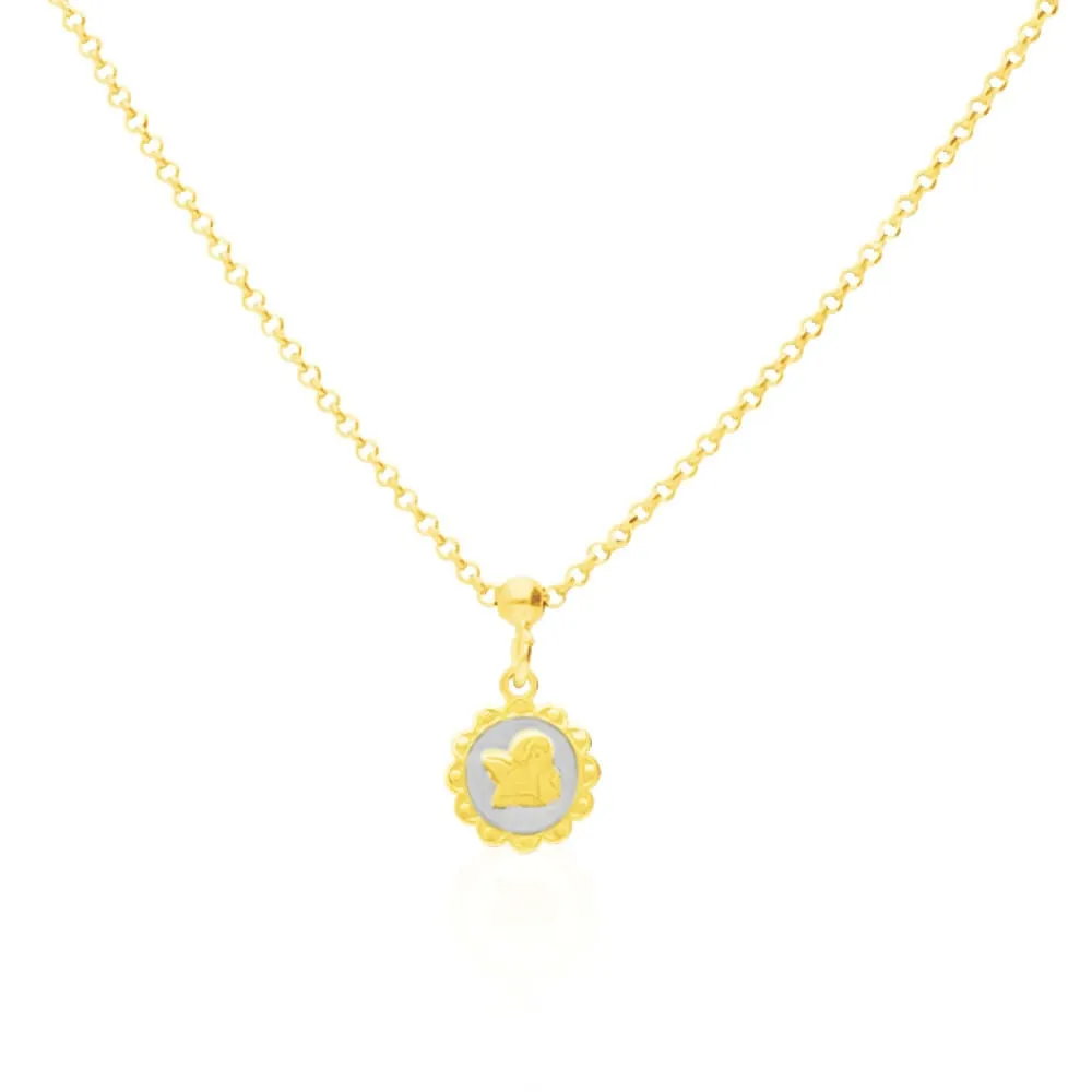Collana in argento dorato con ciondolo Angelo
