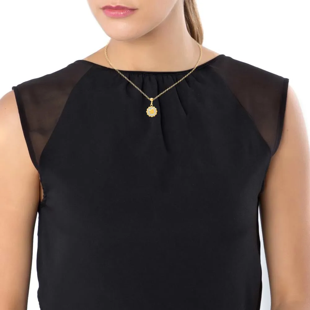 Collana in argento dorato con ciondolo Angelo