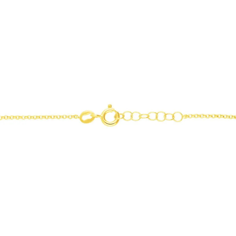 Collana in argento dorato con ciondolo Angelo