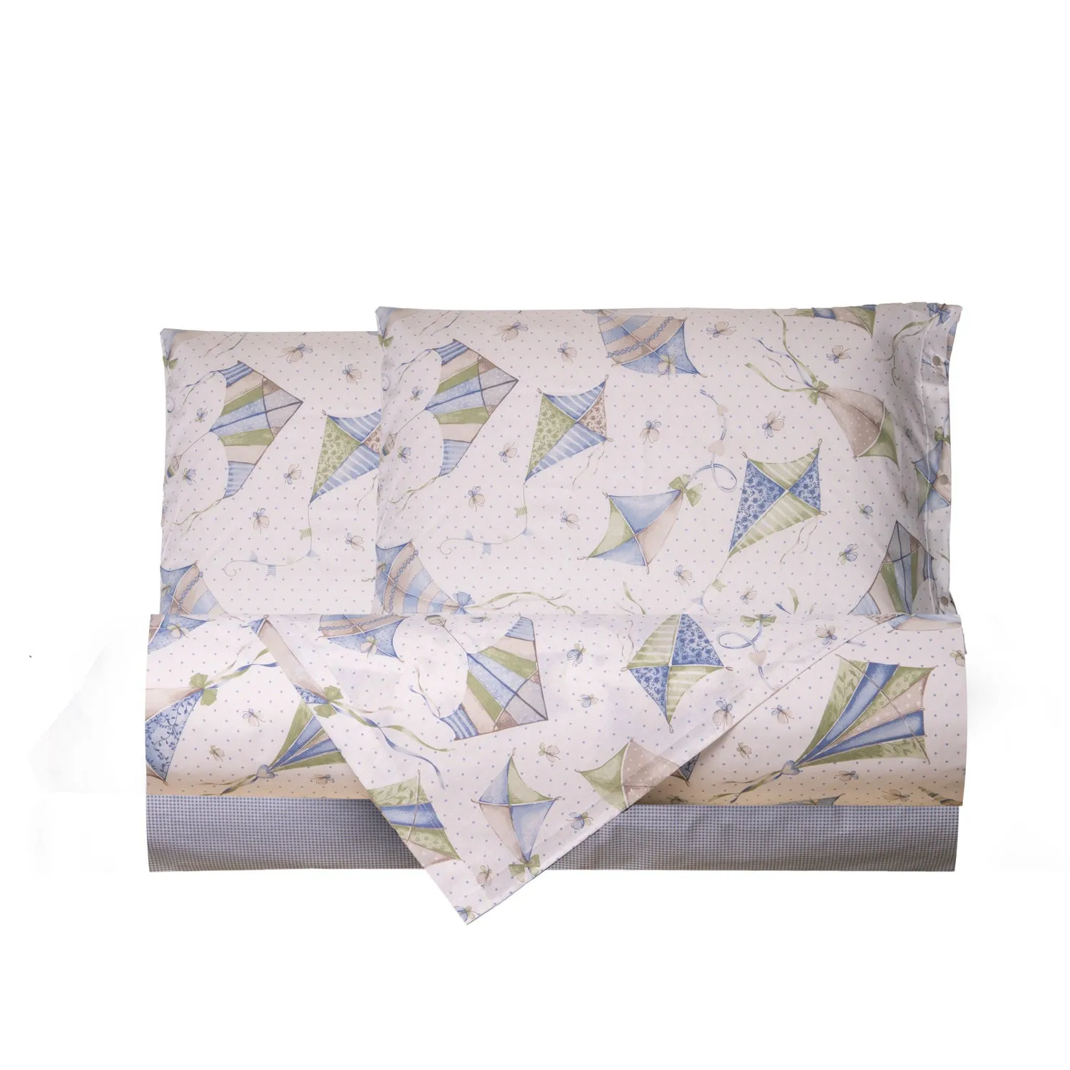 Completo letto matrimoniale aquiloni azzurro - SmartDecoHome 