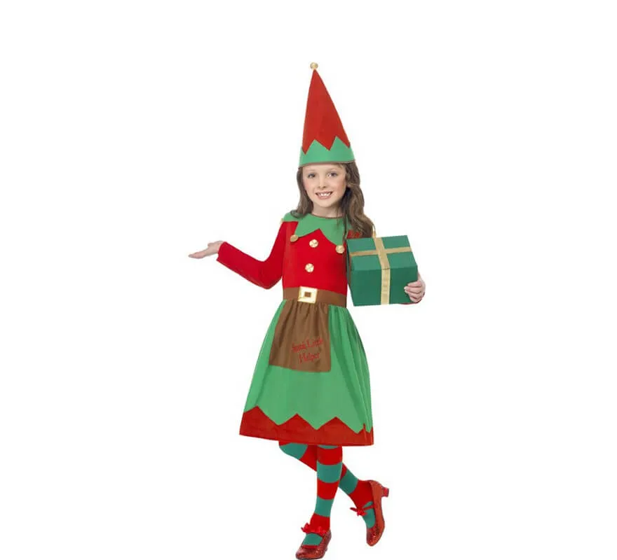 Costume da Elfa aiutante di Babbo Natale per bambina