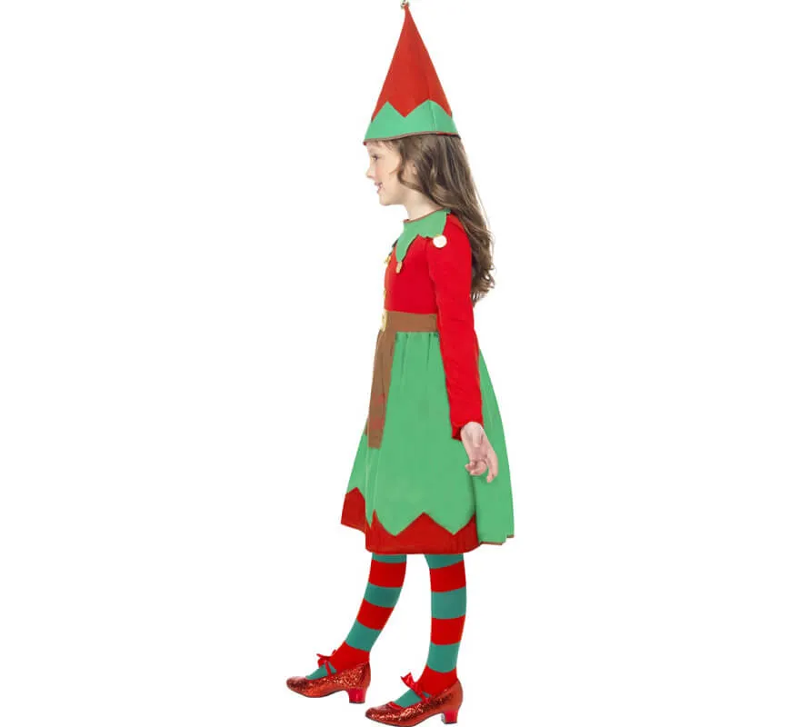 Costume da Elfa aiutante di Babbo Natale per bambina