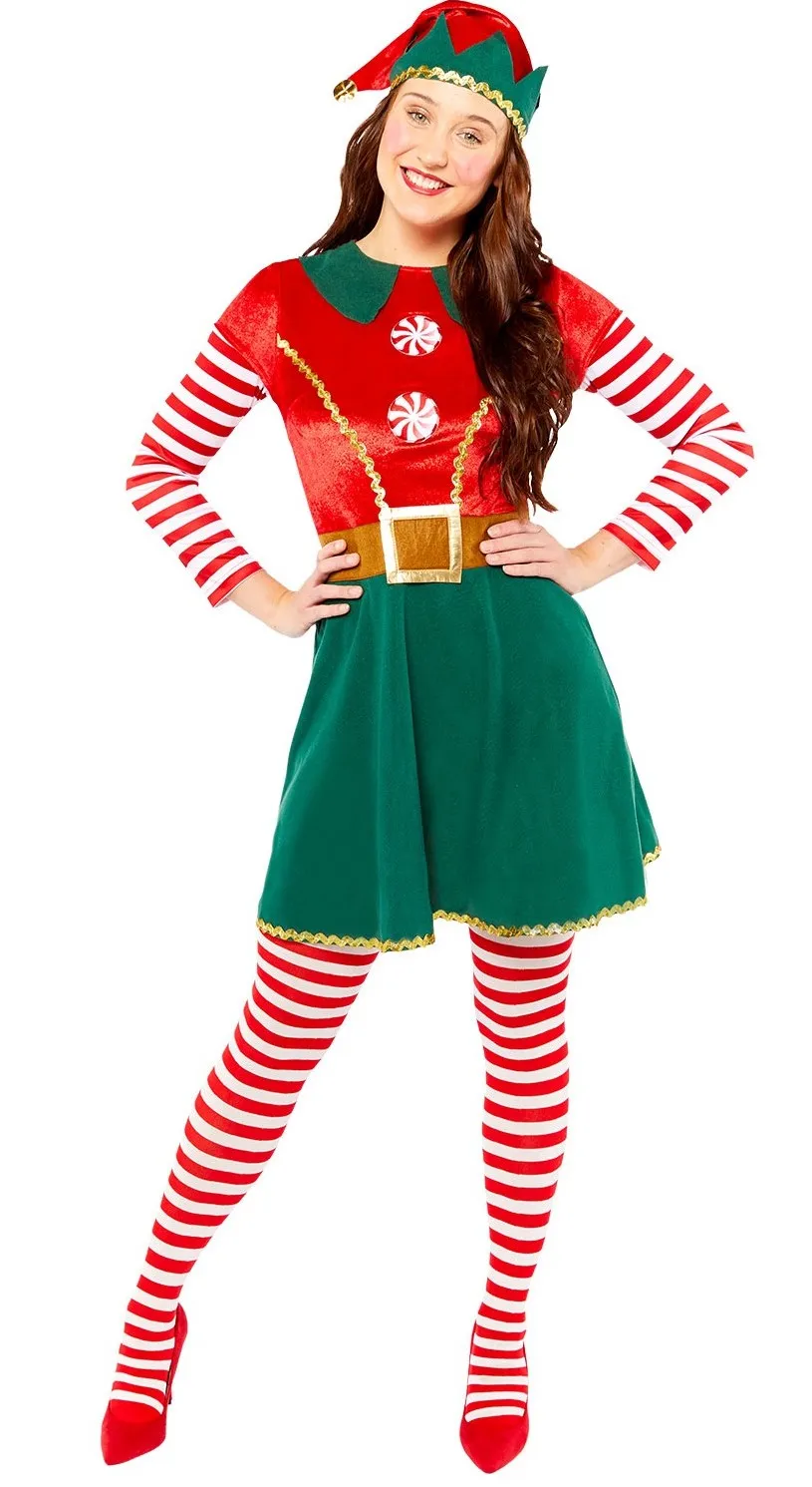 Costume da elfo di Natale per donna