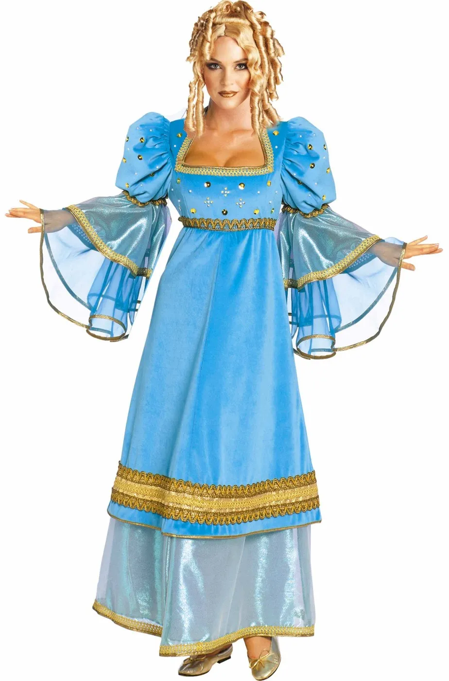 Costume fata turchina o dama nobildonna medievale