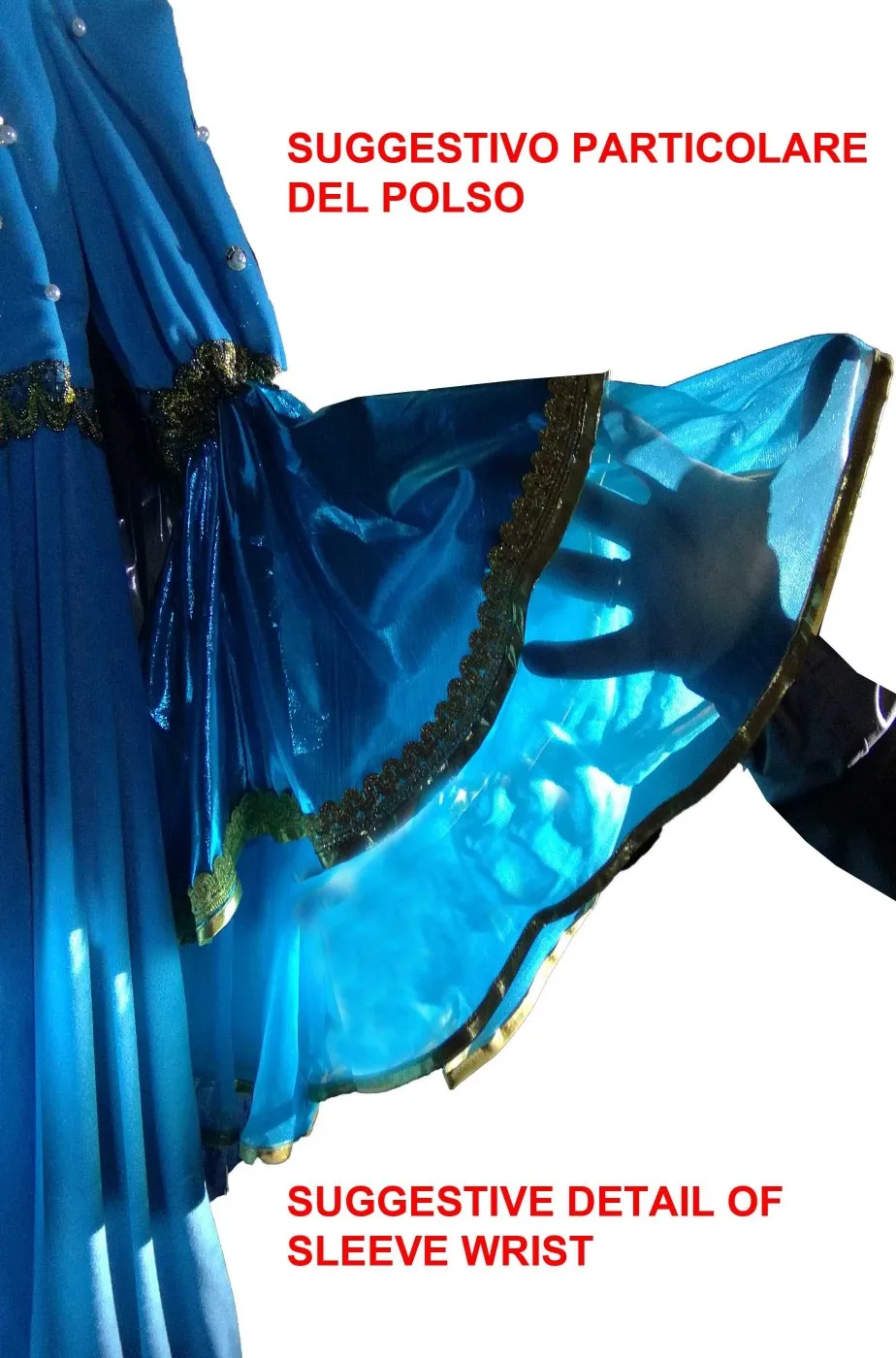 Costume fata turchina o dama nobildonna medievale