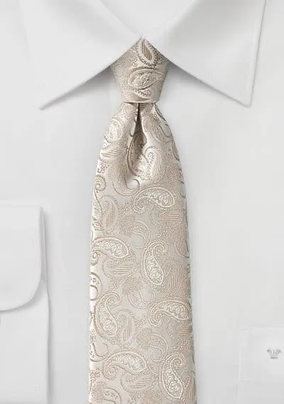 Cravatta beige paisley