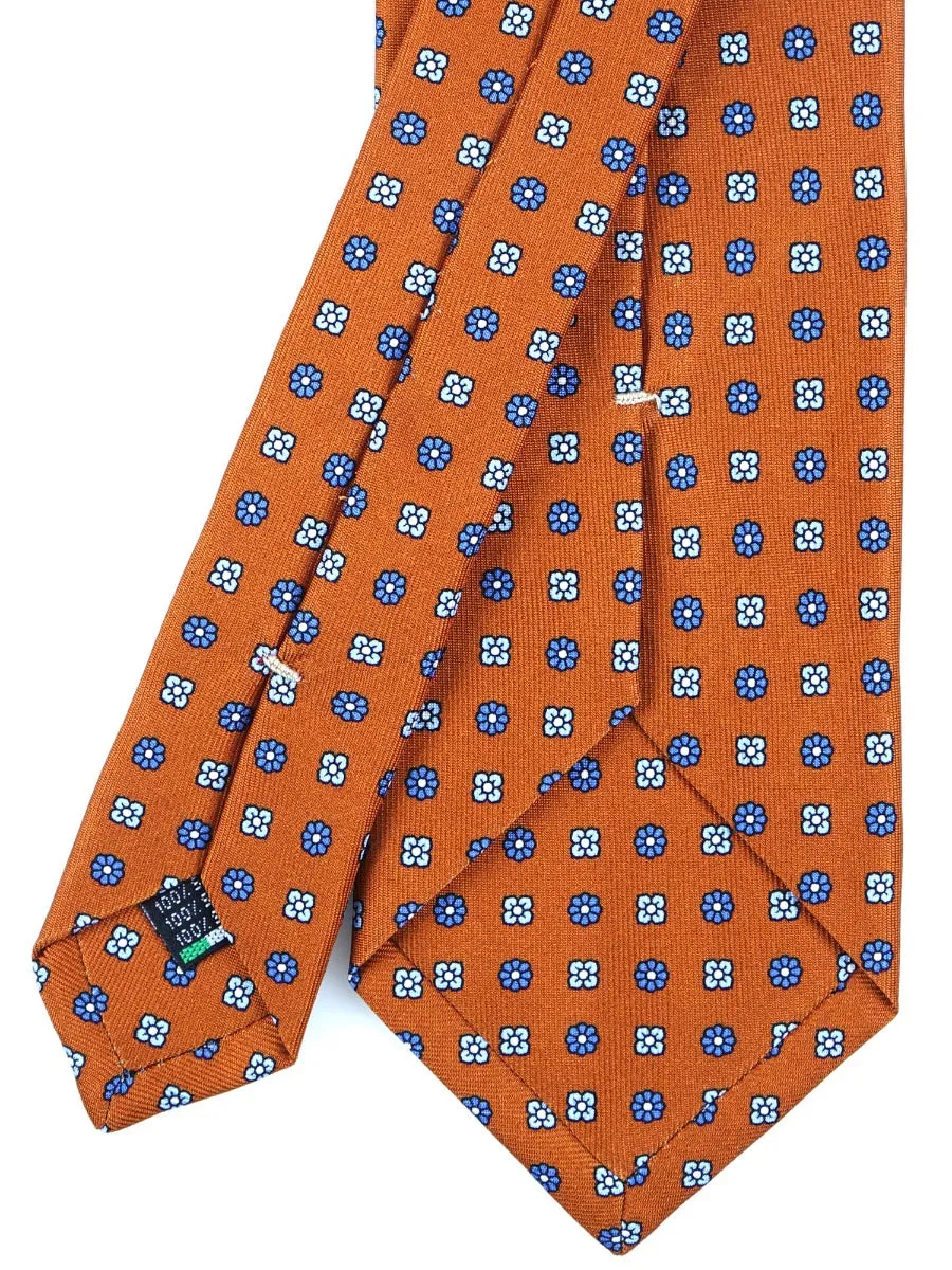 Cravatta sartoriale 3 pieghe STEFANY in pura seta inglese Marrone chiaro 