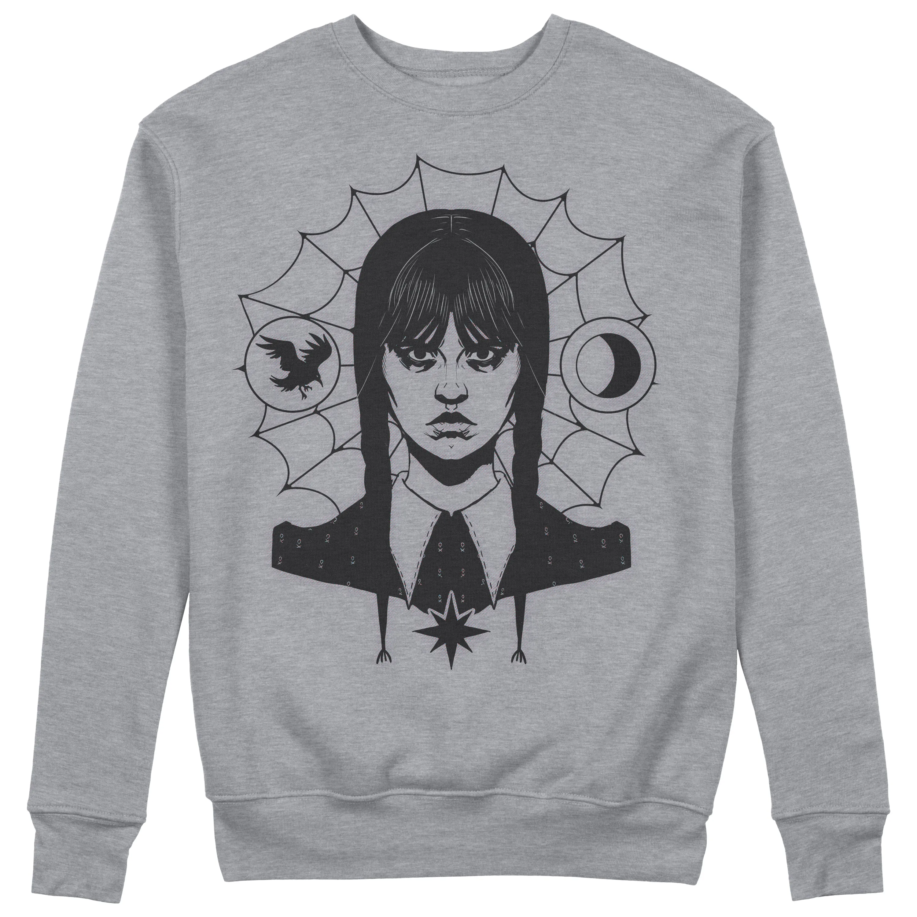 CUC Felpa Girocollo MERCOLEDì NEVERMORE - WEDNESDAY - ADDAMS  Unisex #chooseurcolor