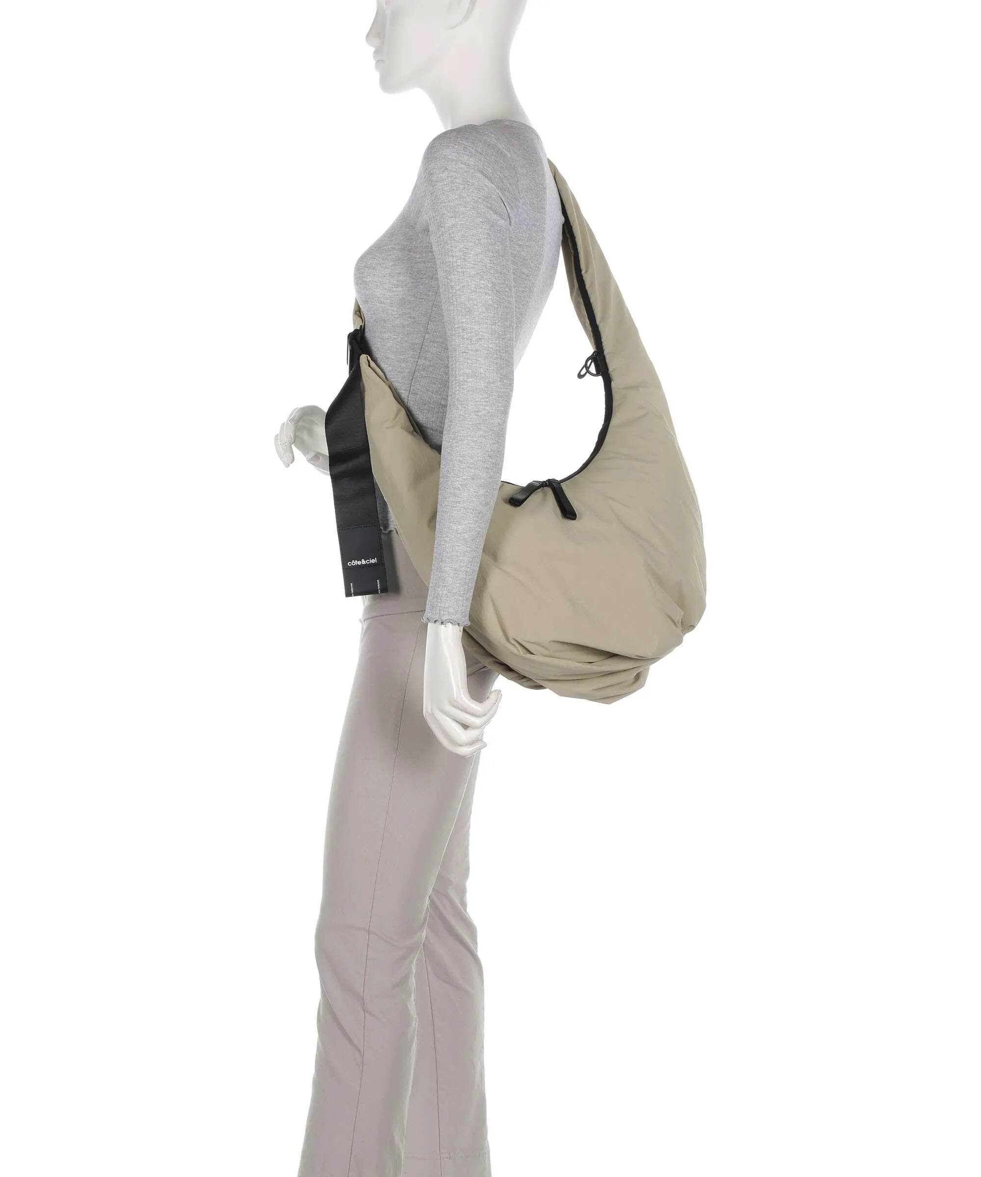  Côte&Ciel Komatsu Onibegie Borsa a tracolla nylon beige  