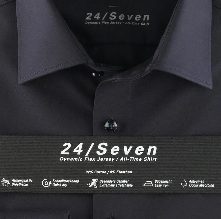 Dark blue jersey shirt olymp modern fit