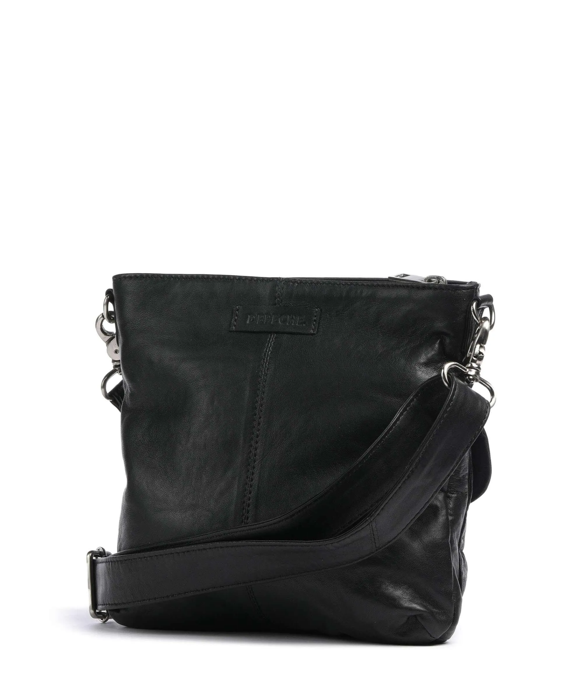  Depeche Power Field Borsa a spalla pelle di pecora nero  