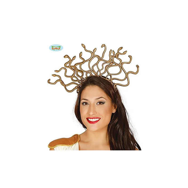 DIADEMA MEDUSA TRAVESTIMENTI DI HALLOWEEN CARNEVALE SCENE E SPETTACOLI A TEMA MITICA DEA GRECA COPRICAPO CON SERPENTI