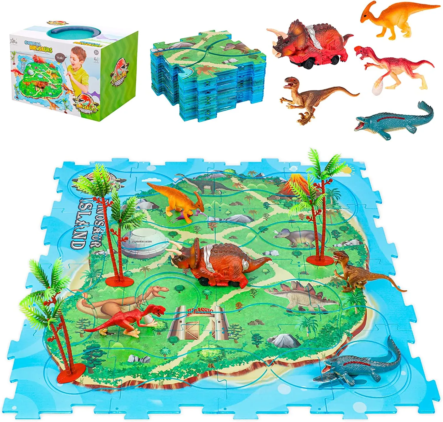 Dinosauro Telecomandato Giocattolo - Dinosauri per Bambini Giochi Animali T Rex Drago Gadget con funzione Spruzzare e Suoni per 