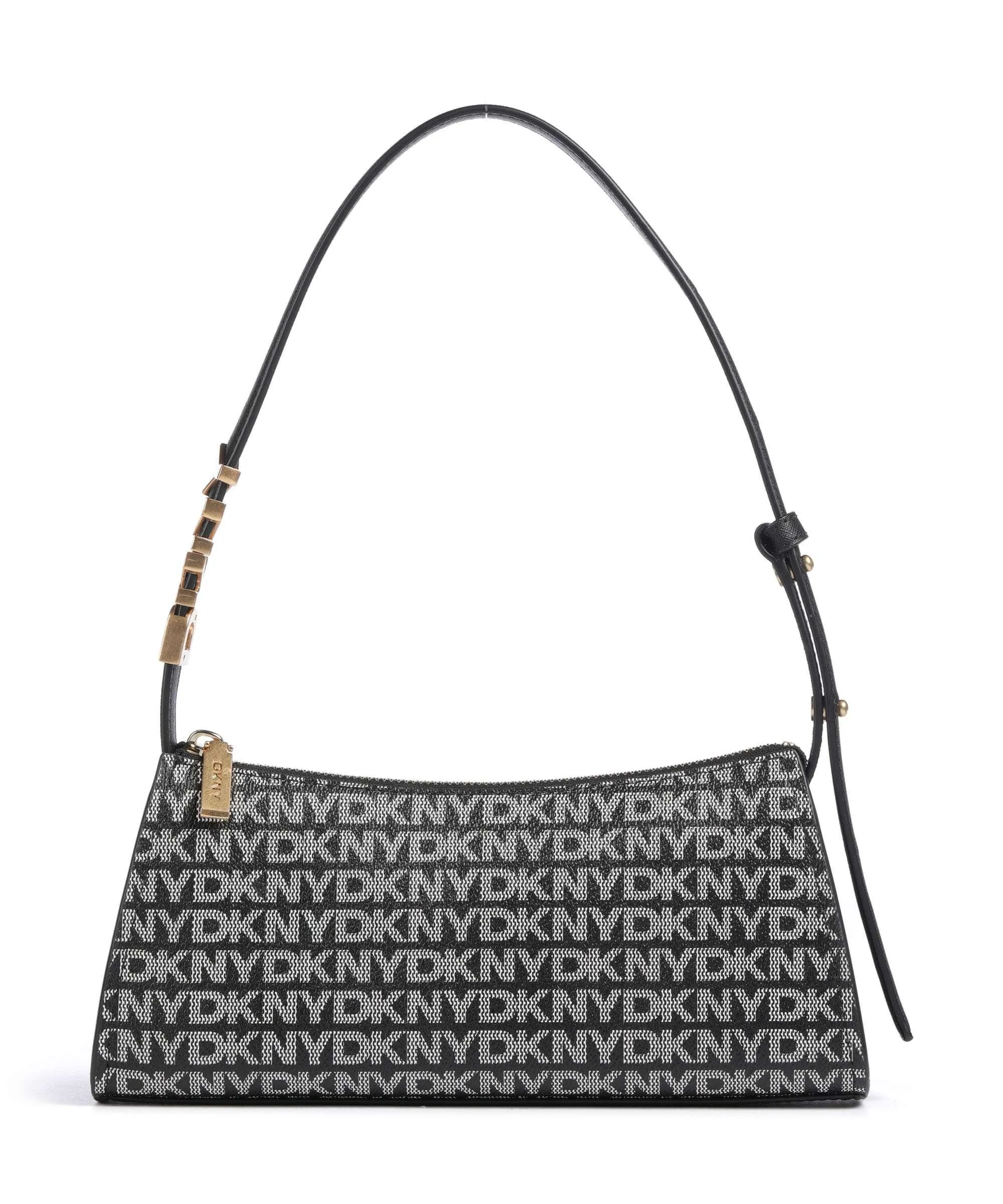  DKNY Avril Borsa a spalla pelle sintetica nero/bianco  