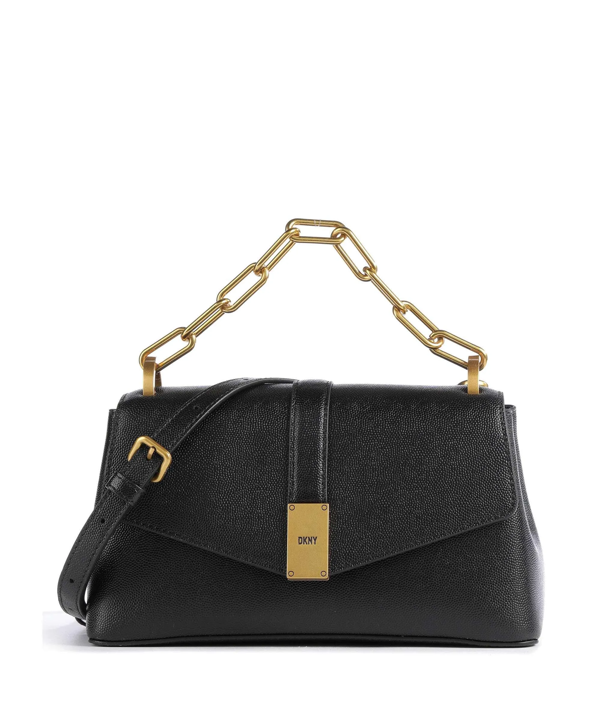  DKNY Conner Borsa a mano pelle di vacchetta grana nero  