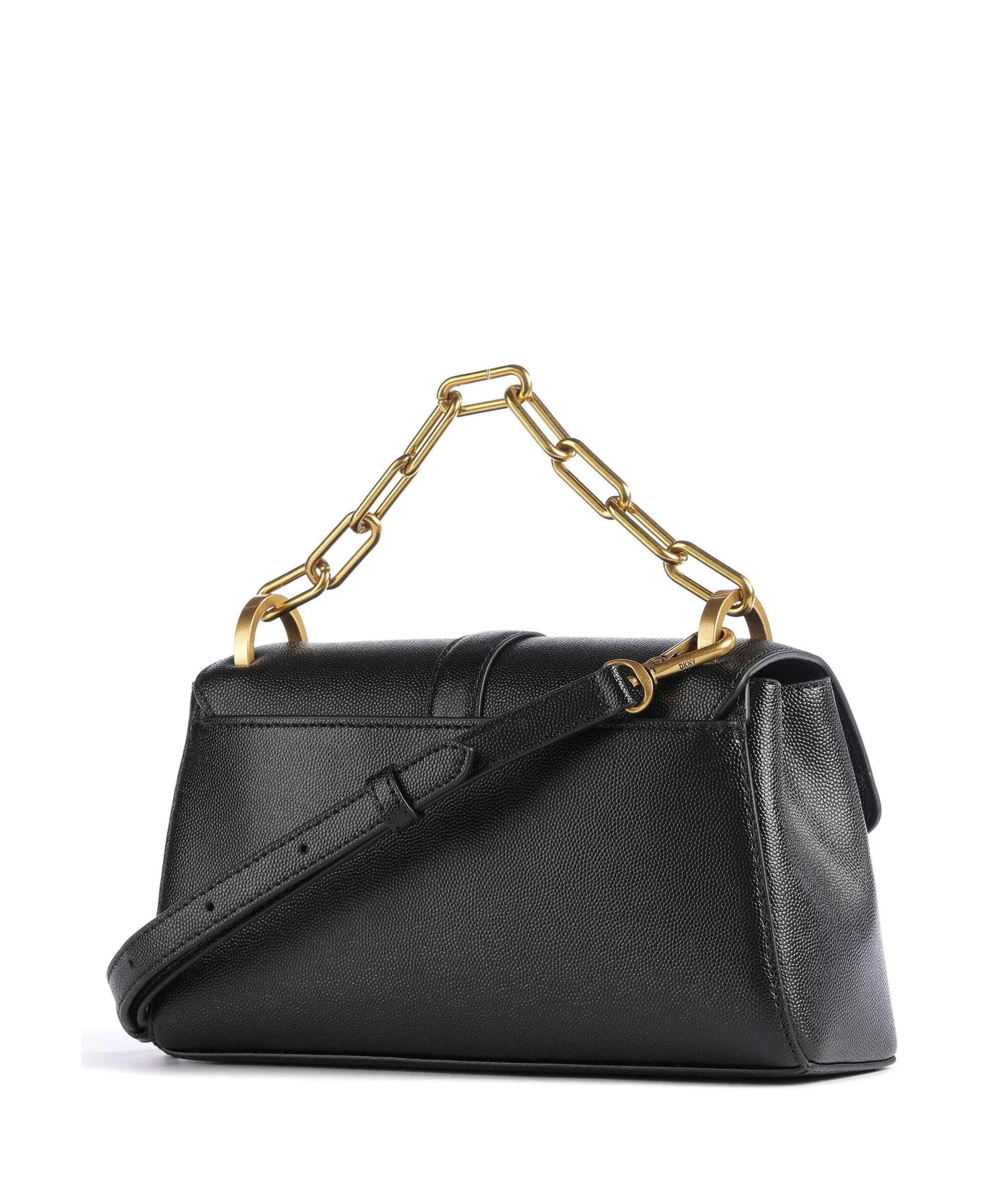  DKNY Conner Borsa a mano pelle di vacchetta grana nero  