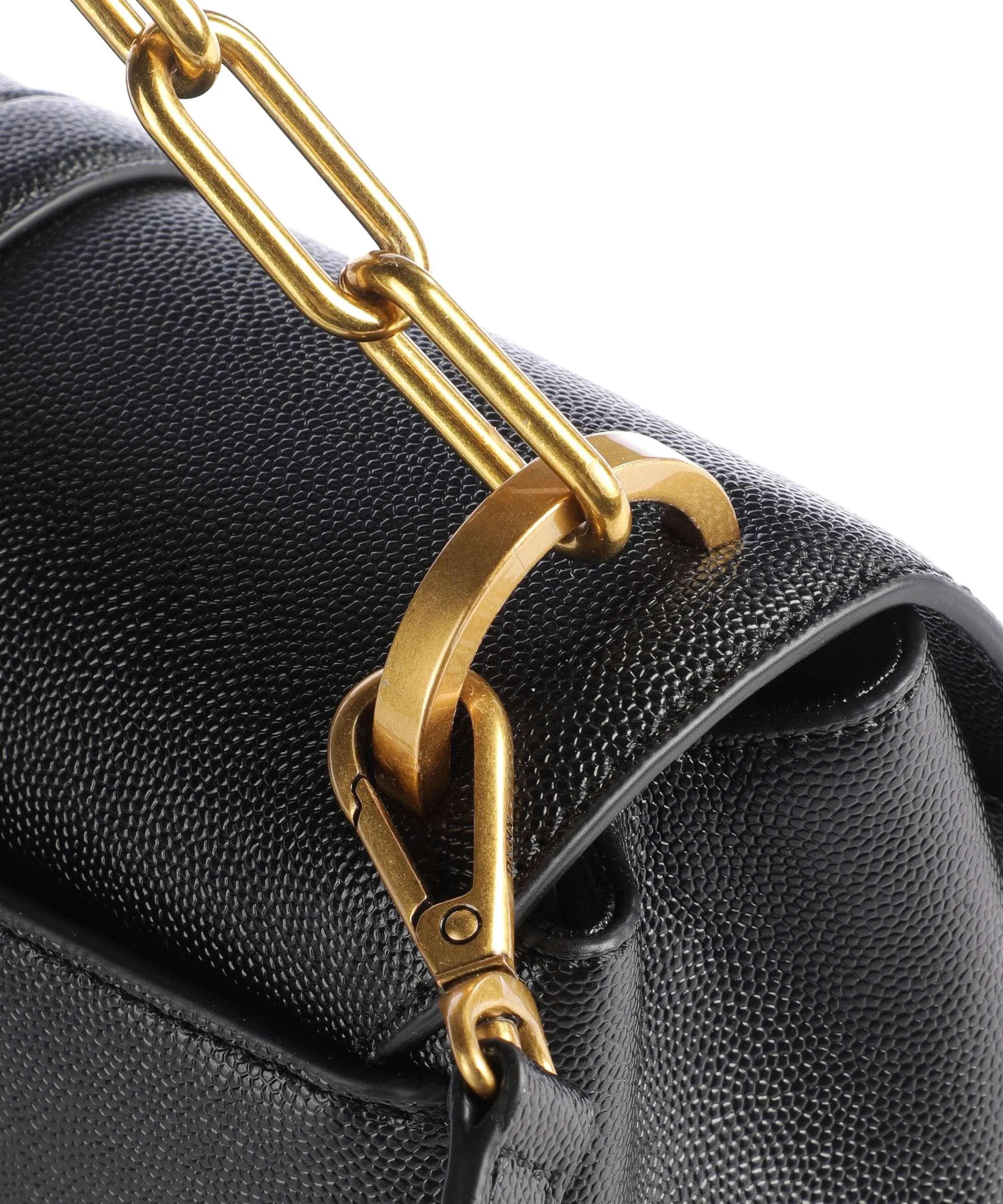 DKNY Conner Borsa a mano pelle di vacchetta grana nero  